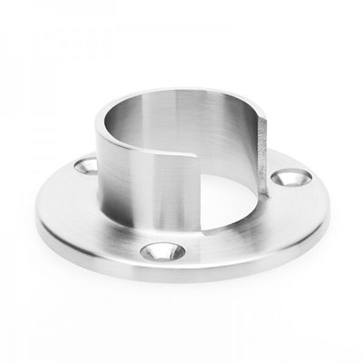 Facultatif extérieur encoché de satin/miroir de bride de base de balustrade d'acier inoxydable